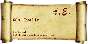 Alt Evelin névjegykártya